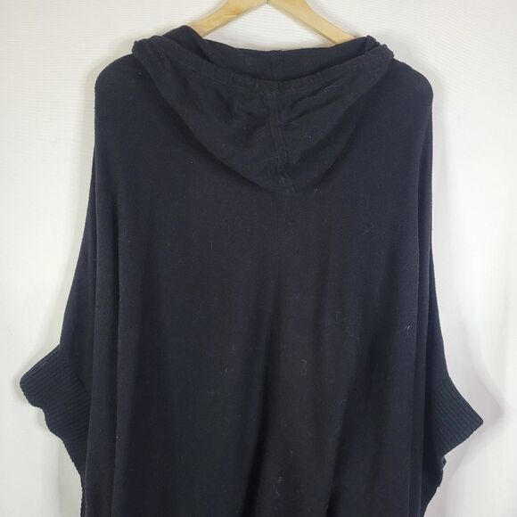 Banana Republic Black Knit Open Front Oversized Shrug Hoodie - Picture 4 of 13